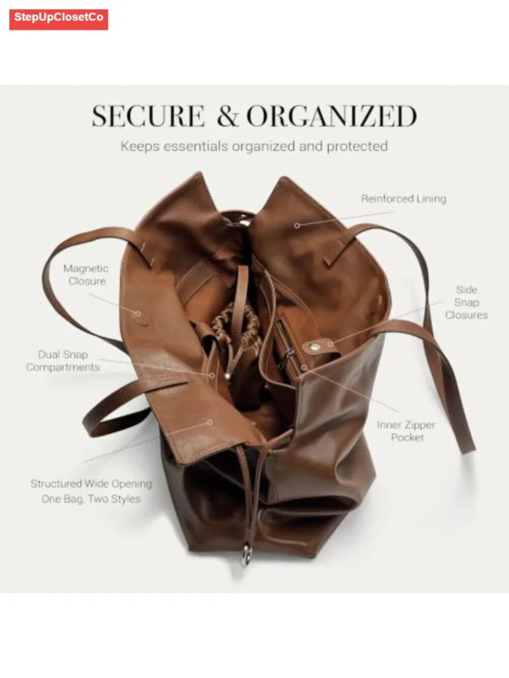 Top Grain Leather Slouchy Hobo Tote Bag for Women Large Shoulder Purse Fits 14